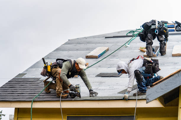 Professional Gutter Installation technician working in Newalla, OK